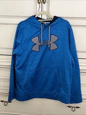Under Armour Men's Royal Blue Pullover Hoodie with Logo